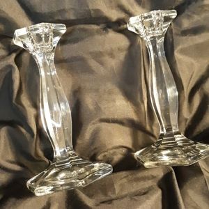 Vintage Estate Crystal Candlesticks
